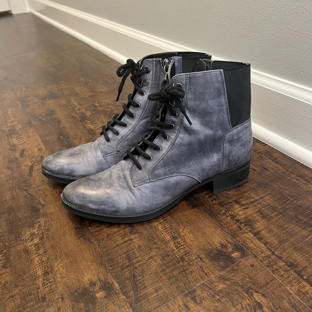 Geox Respira Leather Patent Boots Size 10